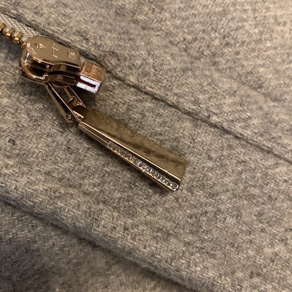 VINCE CAMUTO funnel wool blend fully lined coat jacket full zipper coat grey 1X - Picture 9 of 14